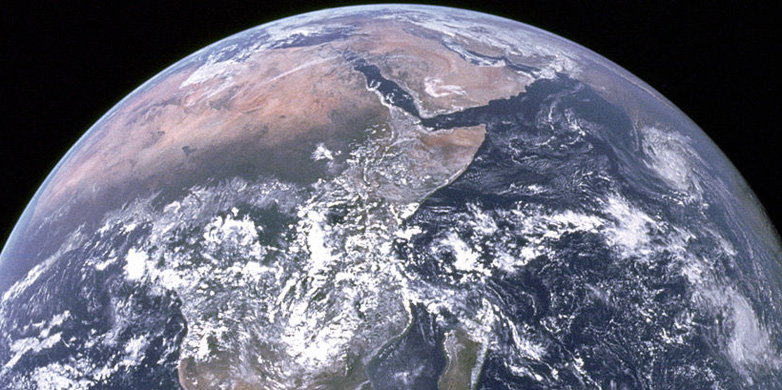 Earth seen from Apollo 17 crew